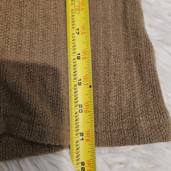 Anthropologie Brown Olive Snap Button Cardigan Sweater - Picture 5 of 10